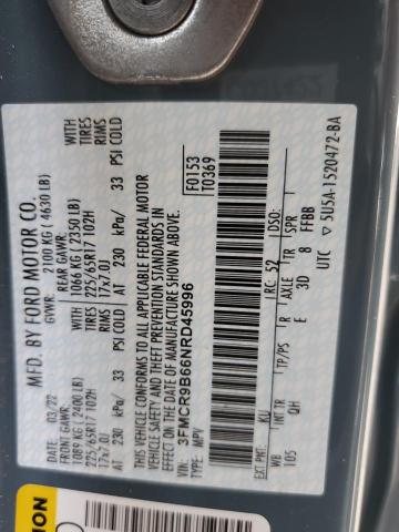 2022 FORD BRONCO SPO - 3FMCR9B66NRD45996