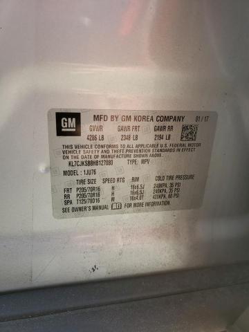 2017 CHEVROLET TRAX LS - KL7CJKSB8HB127080