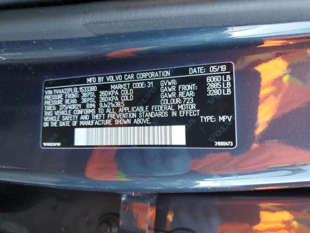2020 VOLVO XC90 T6 IN YV4A22PL6L1533380