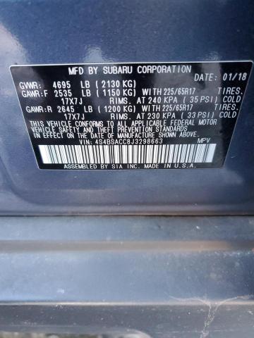 2018 SUBARU OUTBACK 2. 4S4BSACC8J3298663