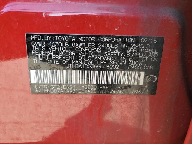 2016 LEXUS IS 200T - JTHBA1D23G5006202