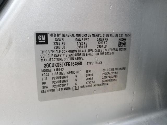 2015 CHEVROLET SILVERADO - 3GCUKSEJXFG164868