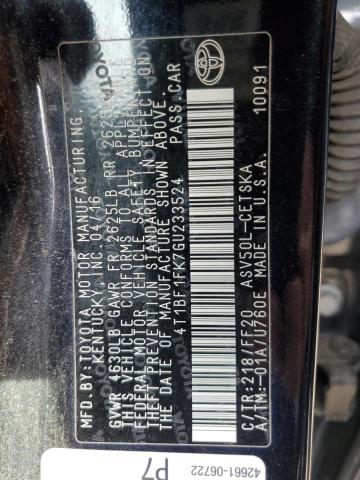 2016 TOYOTA CAMRY LE - 4T1BF1FK7GU233524