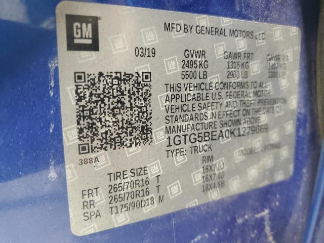 2019 GMC CANYON - 1GTG5BEA0K1279069