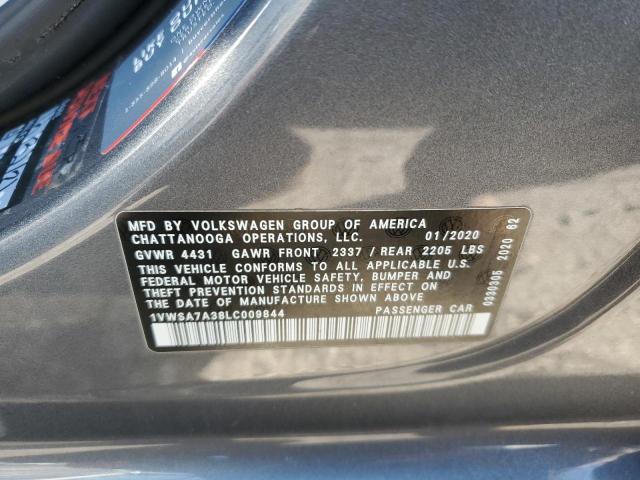2020 VOLKSWAGEN PASSAT SE 1VWSA7A38LC009844