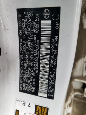 2018 TOYOTA PRIUS PRIM - JTDKARFP4J3072866
