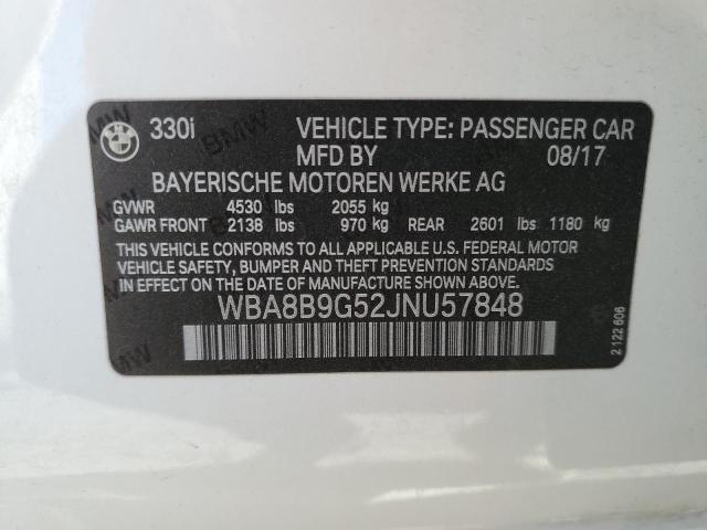 2018 BMW 330 I - WBA8B9G52JNU57848
