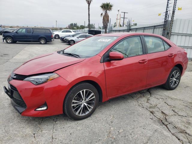 TOYOTA COROLLA L 2018 red  gas 5YFBURHE0JP760339 photo #1