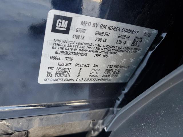 2021 CHEVROLET TRAILBLAZE - KL79MMS2XMB012083