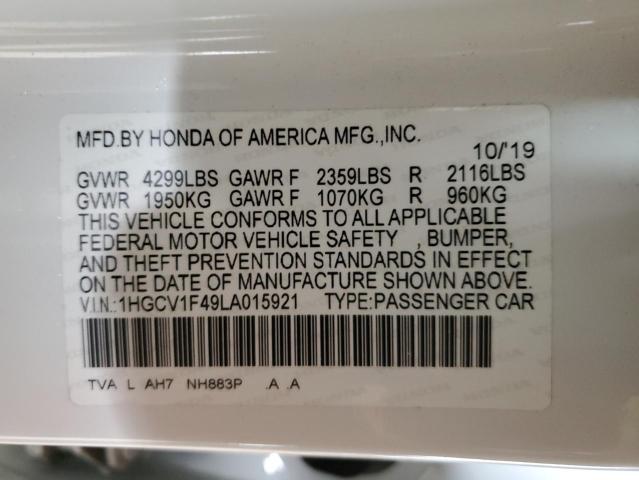 2020 HONDA ACCORD EX - 1HGCV1F49LA015921