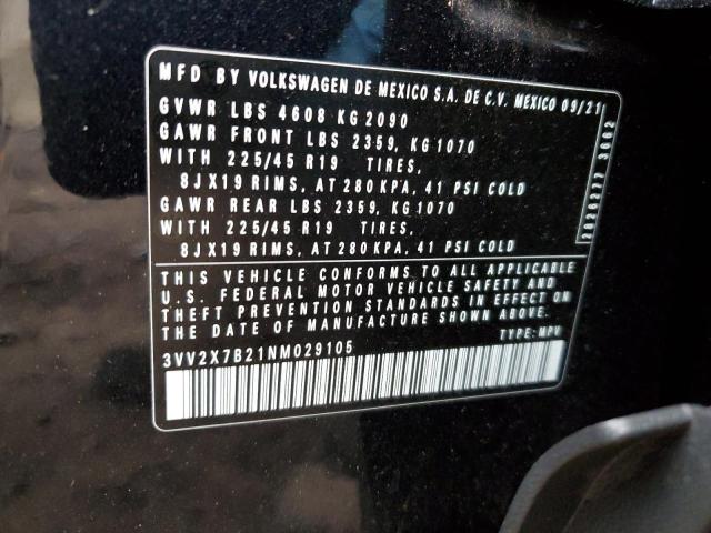 2022 VOLKSWAGEN TAOS SEL 3VV2X7B21NM029105