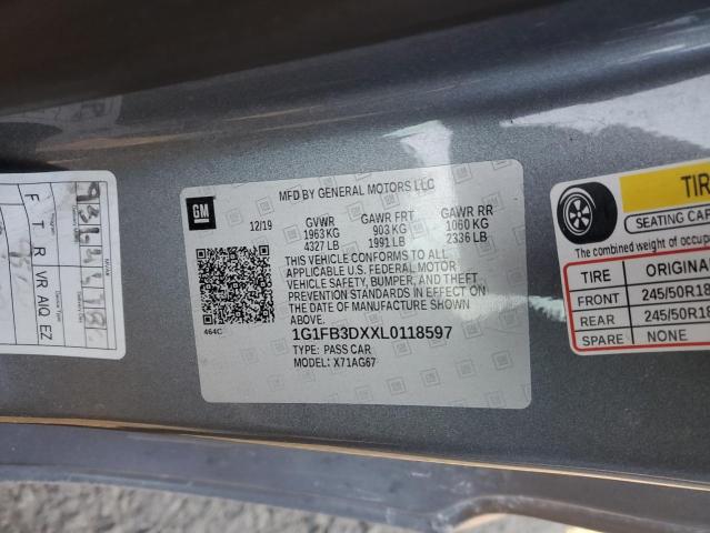 2020 CHEVROLET CAMARO LS - 1G1FB3DXXL0118597