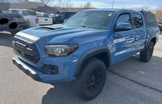 TOYOTA TACOMA DOU 2018 blue  gas 5TFCZ5AN3JX147402 photo #3