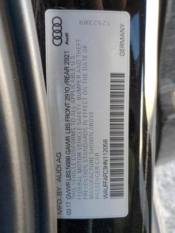 2017 AUDI S6 PREMIUM WAUFFAFC3HN112058