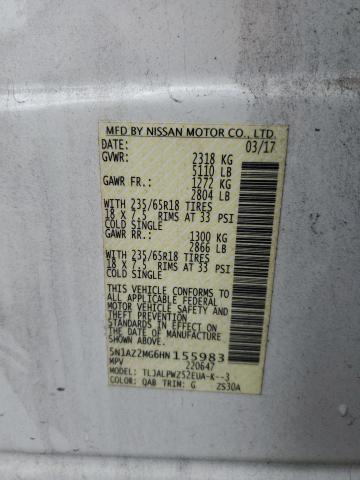 2017 NISSAN MURANO S 5N1AZ2MG6HN155983