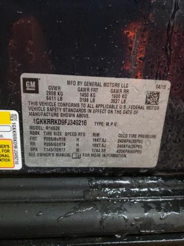 2015 GMC ACADIA SLT - 1GKKRRKD9FJ349216
