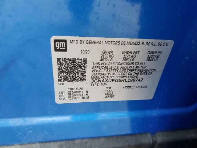 2024 CHEVROLET EQUINOX LT - 3GNAXUEG5RL198742