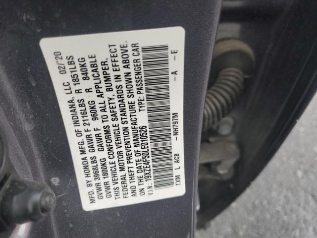 2020 HONDA INSIGHT EX 19XZE4F50LE010526
