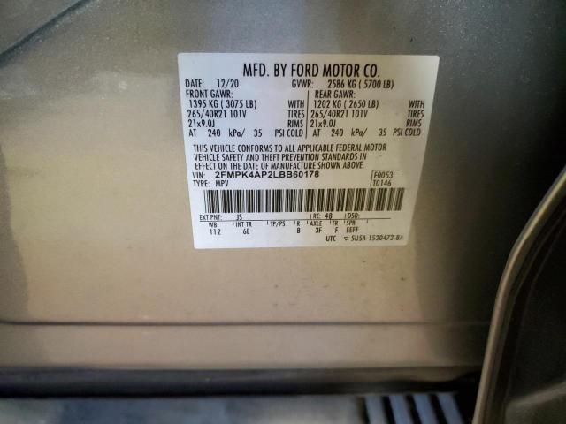 2020 FORD EDGE ST - 2FMPK4AP2LBB60178