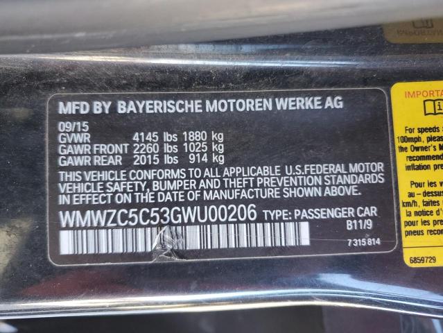 2016 MINI COUNTRYMAN WMWZC5C53GWU00206