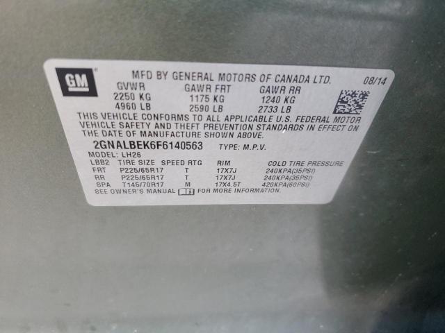2015 CHEVROLET EQUINOX LT - 2GNALBEK6F6140563