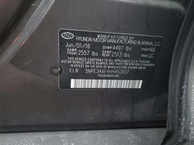 2017 HYUNDAI SONATA SPO - 5NPE34AF4HH453107