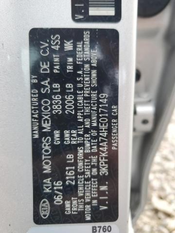 2017 KIA FORTE LX - 3KPFK4A74HE017149