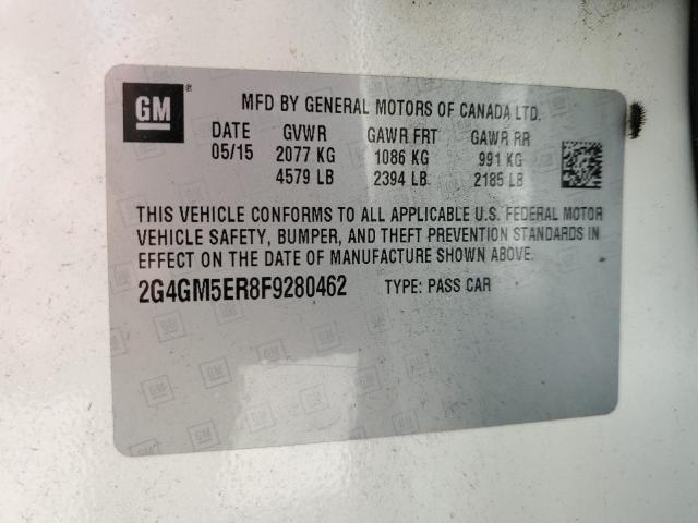 2015 BUICK REGAL PREM 2G4GM5ER8F9280462