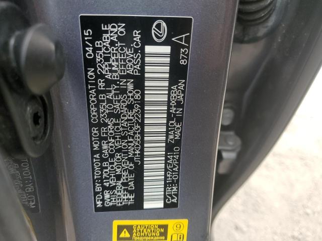 2015 LEXUS CT 200 JTHKD5BH3F2239180