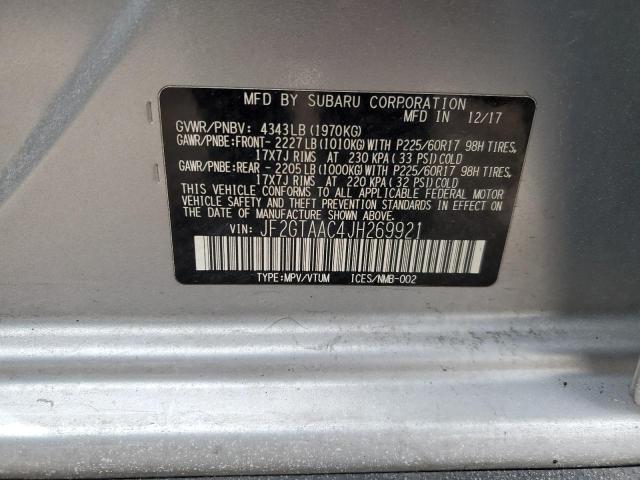 2018 SUBARU CROSSTREK - JF2GTAAC4JH269921