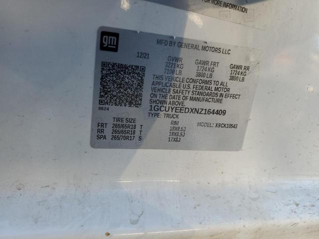 2022 CHEVROLET SILVERADO - 1GCUYEEDXNZ164409