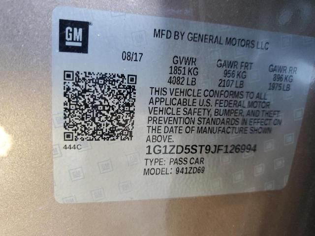 2018 CHEVROLET MALIBU LT - 1G1ZD5ST9JF126994