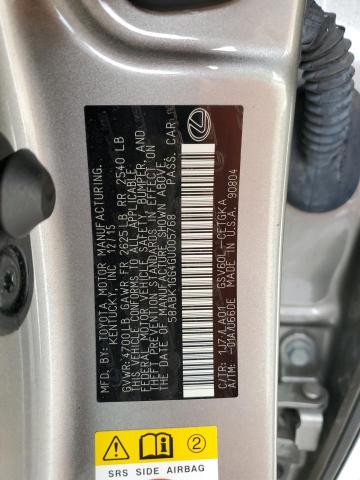 2016 LEXUS ES 350 - 58ABK1GG4GU005768