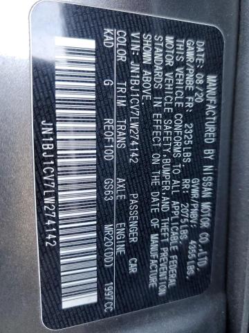 2020 NISSAN ROGUE SPOR - JN1BJ1CV7LW274142