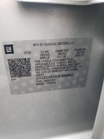 2018 CHEVROLET MALIBU LT - 1G1ZD5ST0JF264892