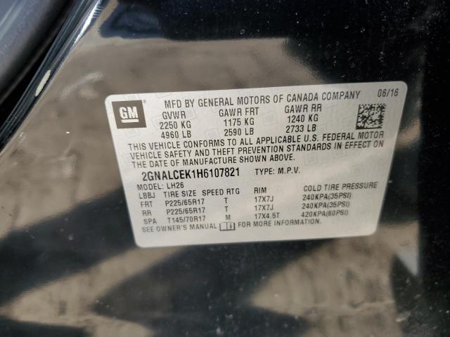 2017 CHEVROLET EQUINOX LT - 2GNALCEK1H6107821