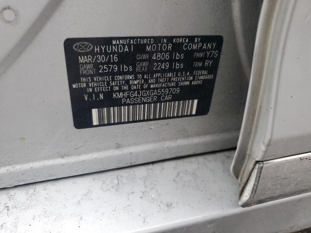 2016 HYUNDAI AZERA KMHFG4JGXGA559709