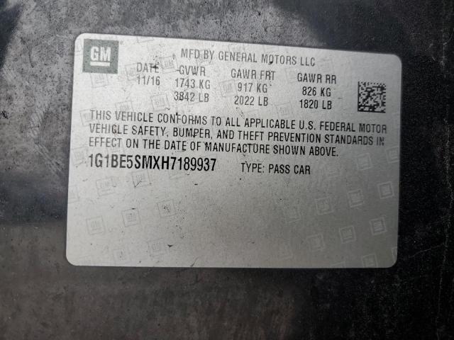 2017 CHEVROLET CRUZE LT 1G1BE5SMXH7189937