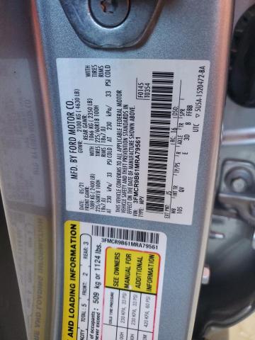 2021 FORD BRONCO SPO 3FMCR9B61MRA79561