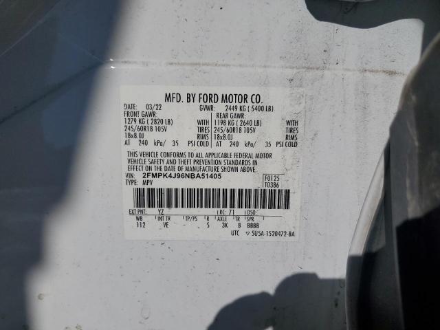 2022 FORD EDGE SEL - 2FMPK4J96NBA51405