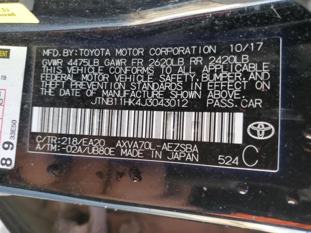 2018 TOYOTA CAMRY L - JTNB11HK4J3043012