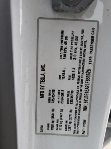 2020 TESLA MODEL 3 - 5YJ3E1EA2LF658625
