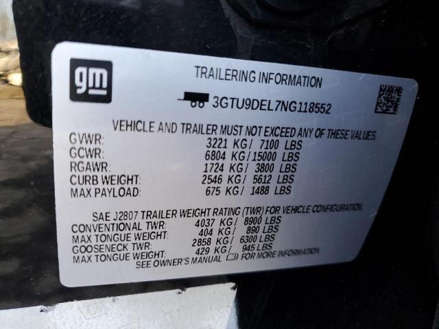 2022 GMC SIERRA LIM - 3GTU9DEL7NG118552