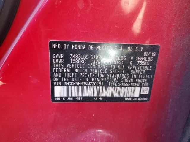 2019 HONDA FIT LX - 3HGGK5H43KM720181