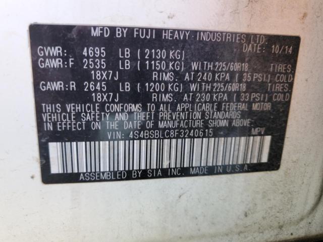 2015 SUBARU OUTBACK 2. - 4S4BSBLC8F3240615