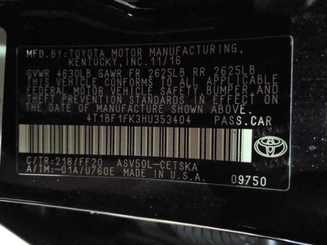 2017 TOYOTA CAMRY LE - 4T1BF1FK3HU353404