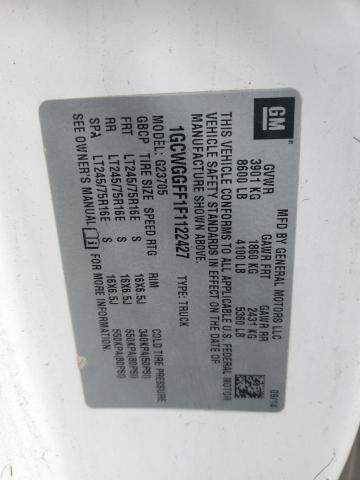 2015 CHEVROLET EXPRESS G2 - 1GCWGGFF1F1122427
