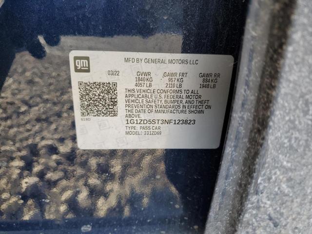 2022 CHEVROLET MALIBU LT - 1G1ZD5ST3NF123823