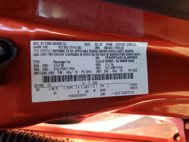 2018 FORD FOCUS TITA - 1FADP3J21JL280922