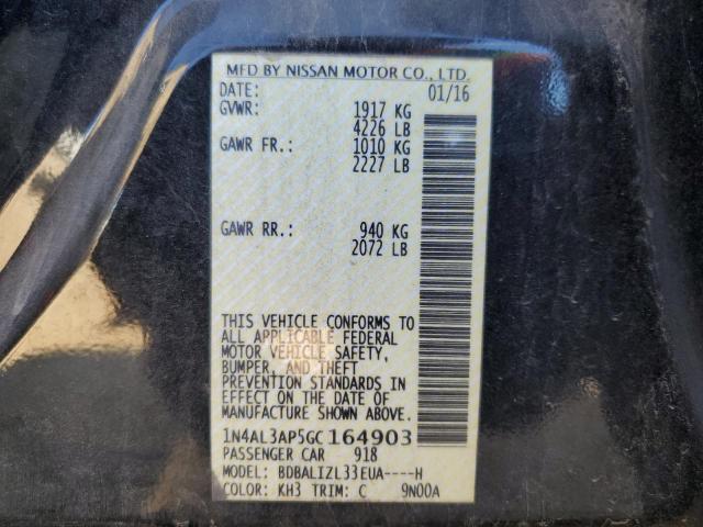2016 NISSAN ALTIMA 2.5 - 1N4AL3AP5GC164903